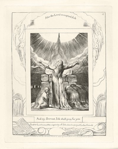 E meu Servo Jó orará por você, 1825 de William Blake