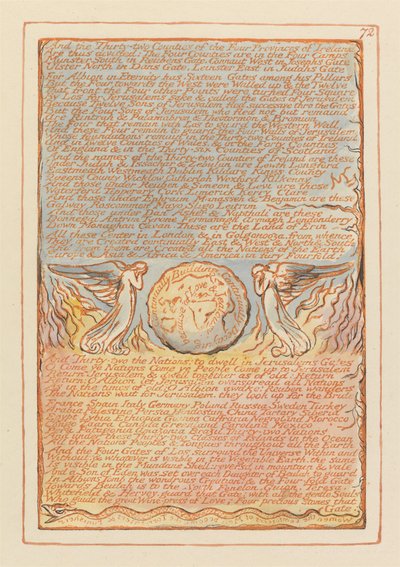 "Und die zweiunddreißig Grafschaften der vier Provinzen Irlands..." (Tafel 72) de William Blake