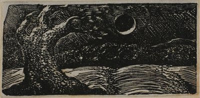 Árvore destruída e colheitas achatadas, das Pastorais de Virgílio de William Blake