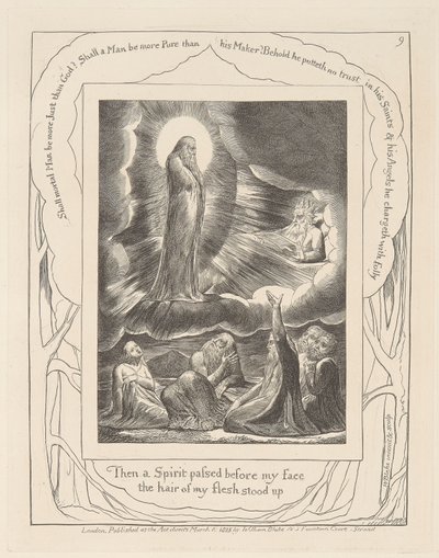 Livro de Job, Placa 9, A Visão de Elifaz de William Blake