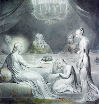 Cristo na casa de Marta e Maria ou a penitente Madalena de William Blake