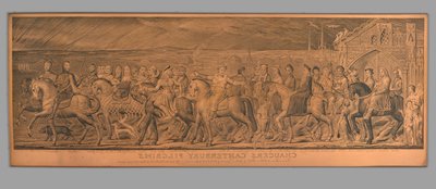 Kupferplatte für Chaucers Canterbury Pilger de William Blake