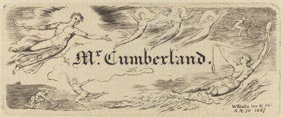 Cartão de George Cumberland de William Blake