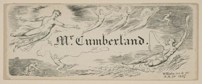 Cartão de George Cumberlands, 1827. de William Blake