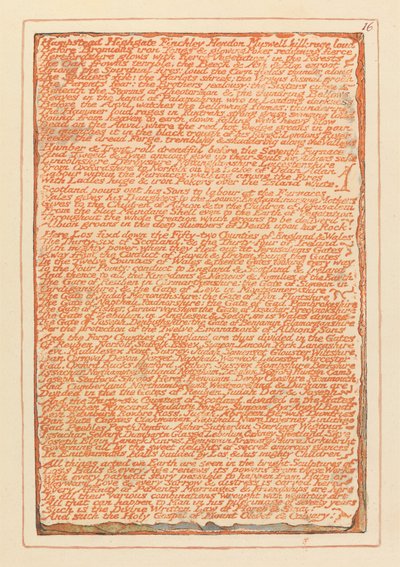"Hampstead Highgate Finchley Hendon Muswell Hill..." (Platte 16) de William Blake