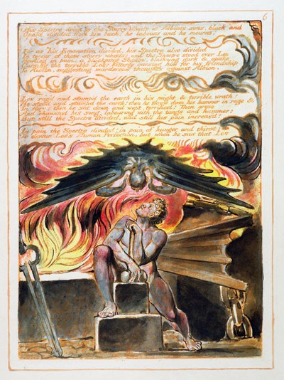 &39;His Specter Driv&39;n ...&39;, placa 6 de &39;Jerusalém&39; de William Blake