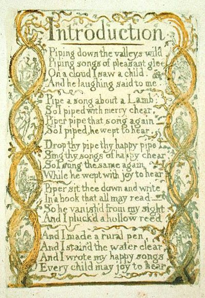 Introdução, placa 3 de &39;Songs of Innocence&39; de William Blake