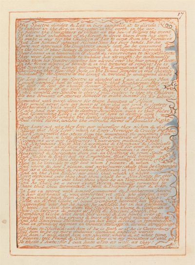 Jerusalém, ilustração 17, Seu espectro divide .... de William Blake