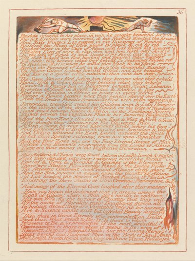 Jerusalém, ilustração 36, Reuben voltou ao seu lugar .... de William Blake