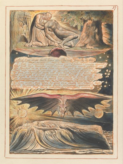 Jerusalém, ilustração 37, e um se apresentou .... de William Blake