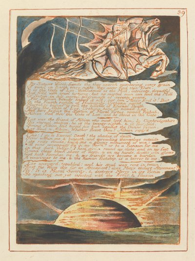 Jerusalém, ilustração 39, de Satans Watch-fiends .... de William Blake