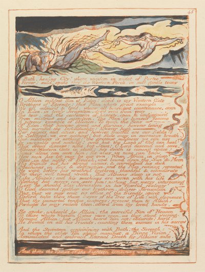 Jerusalém, ilustração 45, Banho, cidade curativa! .... de William Blake
