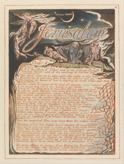 Jerusalém, ilustração 4, Jerusalém, cap. 1 .... de William Blake