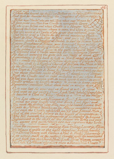 Jerusalém, Placa 56, Então Los levantou .... de William Blake