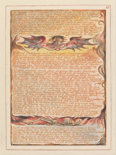 Jerusalém, Placa 58, Em beleza, as Filhas de Albion .... de William Blake
