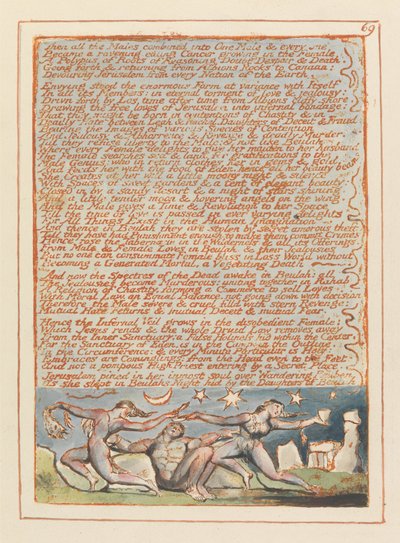 Jerusalém, Placa 69, Em seguida, todos os machos .... de William Blake