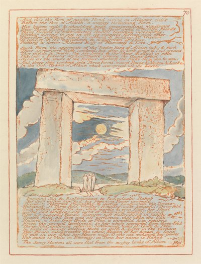 Jerusalém, ilustração 70, e esta é a forma da mão poderosa .... de William Blake
