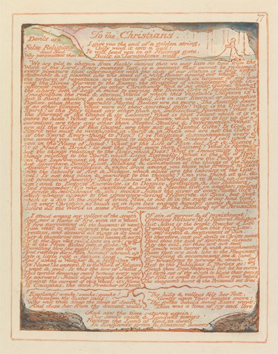 Jerusalém, Placa 77, Aos Cristãos .... de William Blake