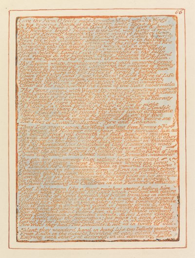 Jerusalém, Placa 86, vejo tua Forma .... de William Blake