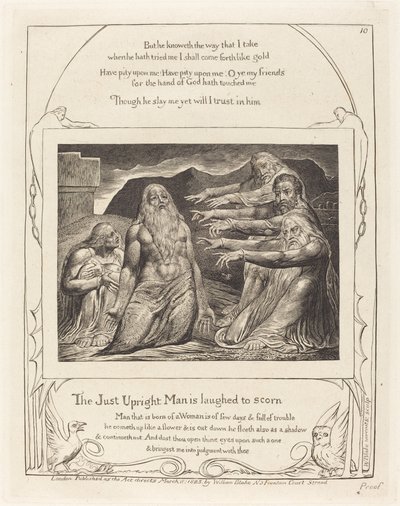 Jó repreendido por seus amigos de William Blake
