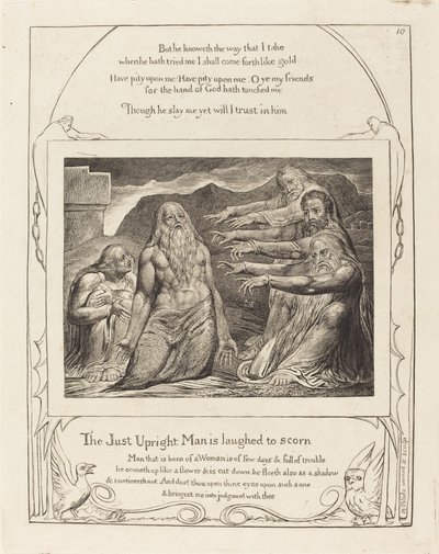 Jó repreendido por seus amigos de William Blake