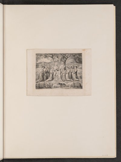 Jó e sua família de William Blake