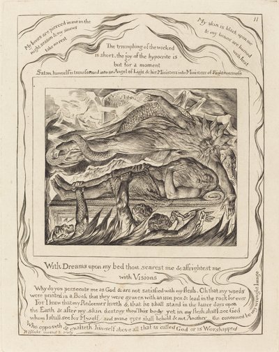 Os Sonhos Malignos de Jó de William Blake