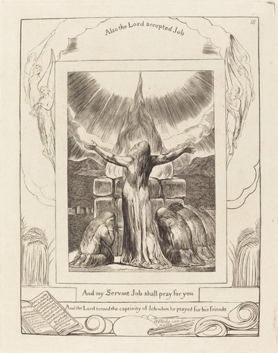 O sacrifício de Jó de William Blake