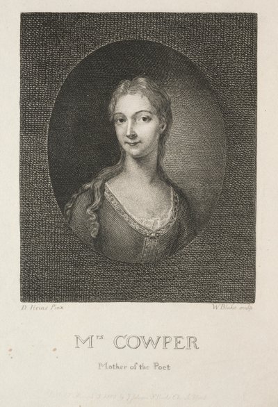 Sra. Cowper, mãe do poeta, 1802. de William Blake