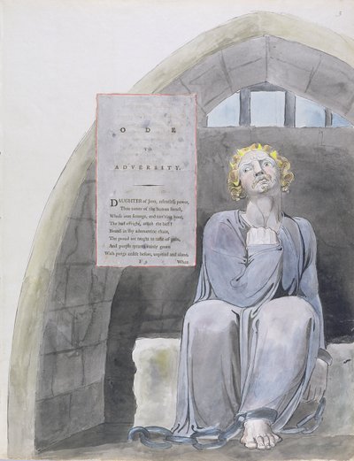 Ode to Adversity, design 37 de &39;The Poems of Thomas Gray&39; de William Blake