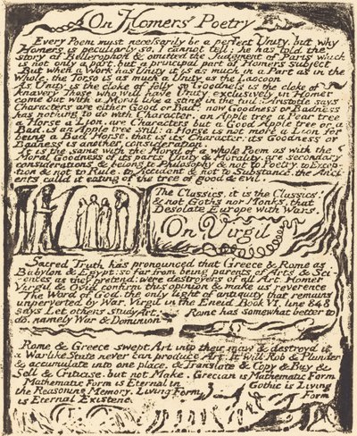 Sobre a Poesia de Homero (e) Sobre Virgílio de William Blake