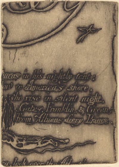 Restrike do fragmento da placa cancelada para "A Prophecy" de William Blake