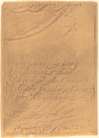Restrike do fragmento da placa cancelada para "A Prophecy" de William Blake