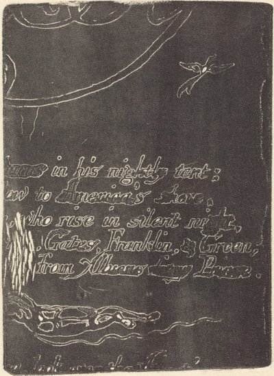 Restrike do fragmento da placa cancelada para "A Prophecy" de William Blake