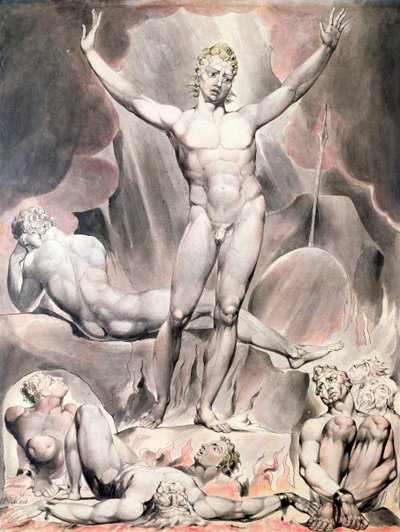 "Satan Arousing the Rebel Angels", 1808 de William Blake