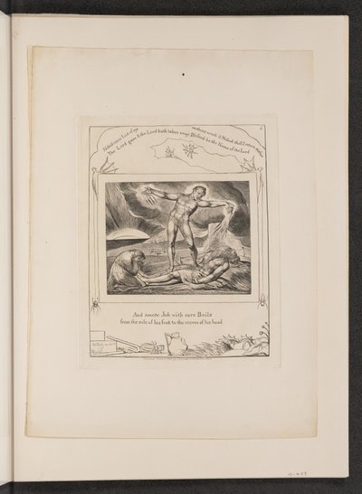 Satanás ferindo Jó com furúnculos de William Blake