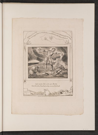 Satanás ferindo Jó com furúnculos de William Blake