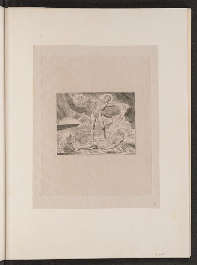 Satan Smiting Job with Boils, 1825. de William Blake