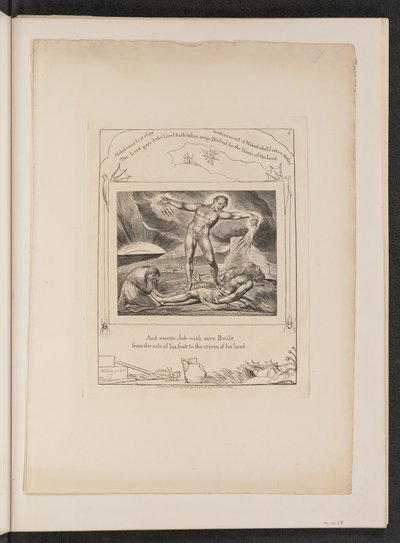 Satan Smiting Job with Boils, 1825. de William Blake
