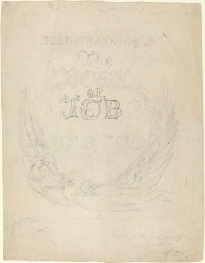 Esboço para a página de rosto das ilustrações gravadas do livro de Jó de William Blake