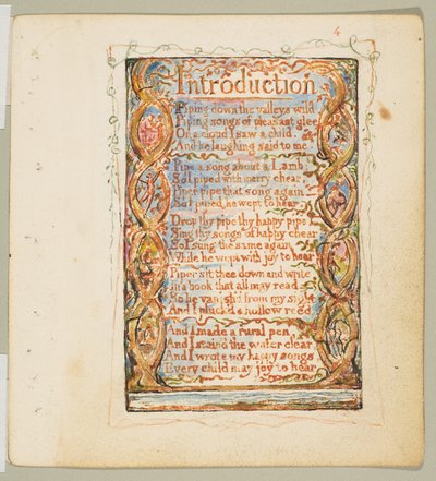 Songs of Innocence: Einleitung de William Blake