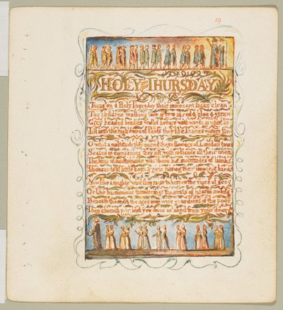 Canções de Inocência e de Experiência: Quinta-feira Santa, ca. 1815. de William Blake