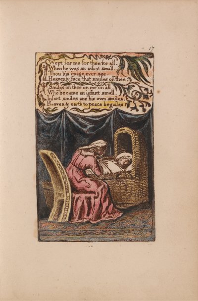 Canções de inocência e experiência, ilustração 17, Uma canção do berço (Bentley 17) de William Blake
