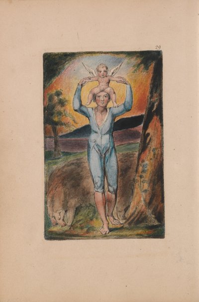 Canções da Inocência e da Experiência, Placa 29, Frontispício da Experiência (Bentley 28) de William Blake