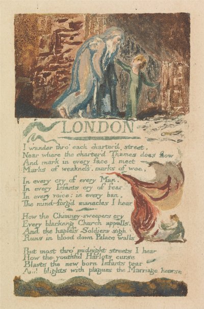 Canções da Inocência e da Experiência, Placa 39, Londres (Bentley 46) de William Blake