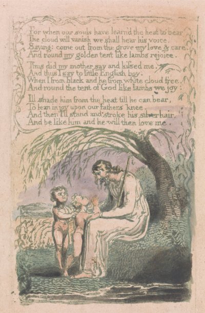 Canções de inocência e experiência, ilustração 6, O garotinho negro (Bentley 10) de William Blake