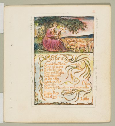 Canções de Inocência e de Experiência: Primavera, ca. 1825. de William Blake