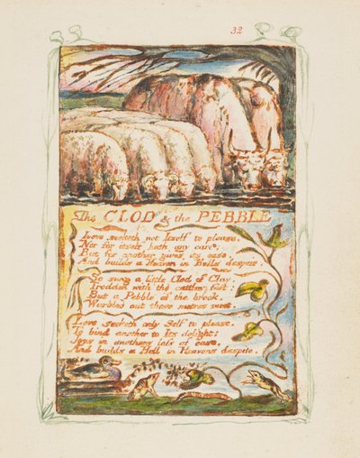 Canções da Inocência e da Experiência: The Clod & the Pebble, ca. 1825 de William Blake