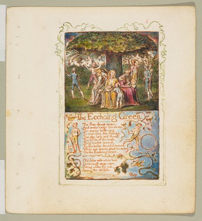 Canções de Inocência e de Experiência: The Ecchoing Green, ca. 1825. de William Blake