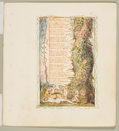 Canções de Inocência e de Experiência: The Little Girl Found second plate, ca. 1825. de William Blake
